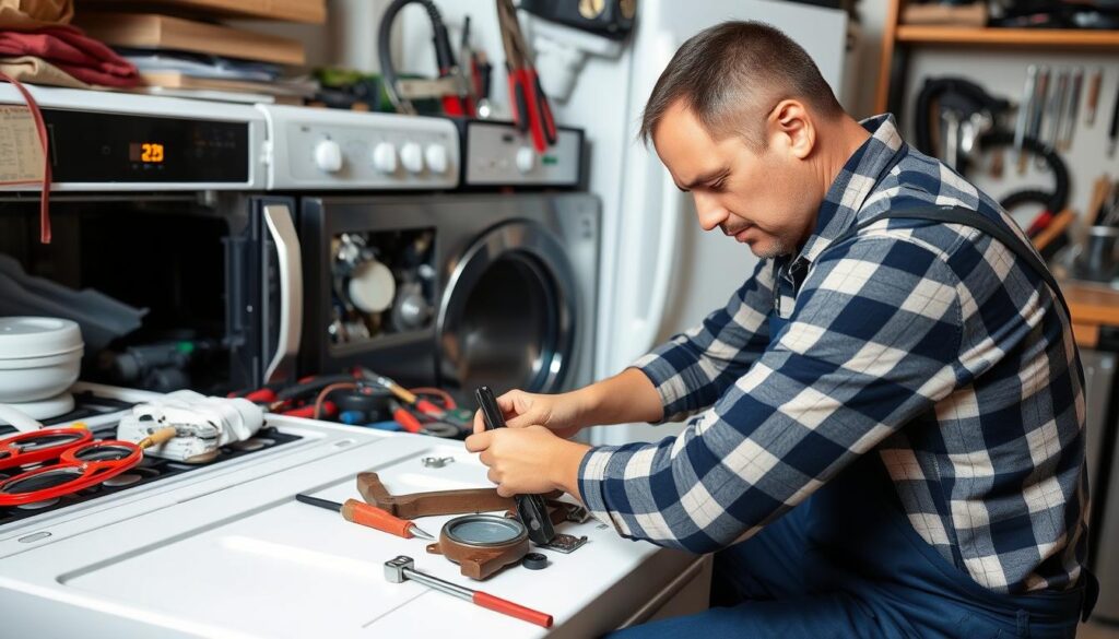 A detailed, high-quality illustrated guide on appliance repair prices in South Africa, showcasing a wide variety of household appliances. The image depicts a clean, modern layout with a neutral color palette, highlighting key repair cost information in a clear and organized manner. The foreground features a selection of common home appliances such as a refrigerator, washing machine, and oven, positioned to draw the viewer's attention. The middle ground includes neatly arranged price ranges and service details for different repair scenarios, presented in a visually appealing infographic style. The background incorporates subtle South African design elements, evoking a sense of place and context. The overall composition conveys a sense of professionalism, authority, and practicality, tailored to the target audience of South African households. A detailed, high-quality illustrated guide on appliance repair prices in South Africa, showcasing a wide variety of household appliances. The image depicts a clean, modern layout with a neutral color palette, highlighting key repair cost information in a clear and organized manner. The foreground features a selection of common home appliances such as a refrigerator, washing machine, and oven, positioned to draw the viewer's attention. The middle ground includes neatly arranged price ranges and service details for different repair scenarios, presented in a visually appealing infographic style. The background incorporates subtle South African design elements, evoking a sense of place and context. The overall composition conveys a sense of professionalism, authority, and practicality, tailored to the target audience of South African households.